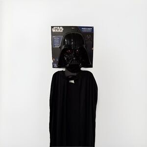 Halloween Costume Darth Vader Adult / 14+ 1/2 Mask With Cape - Jazwares